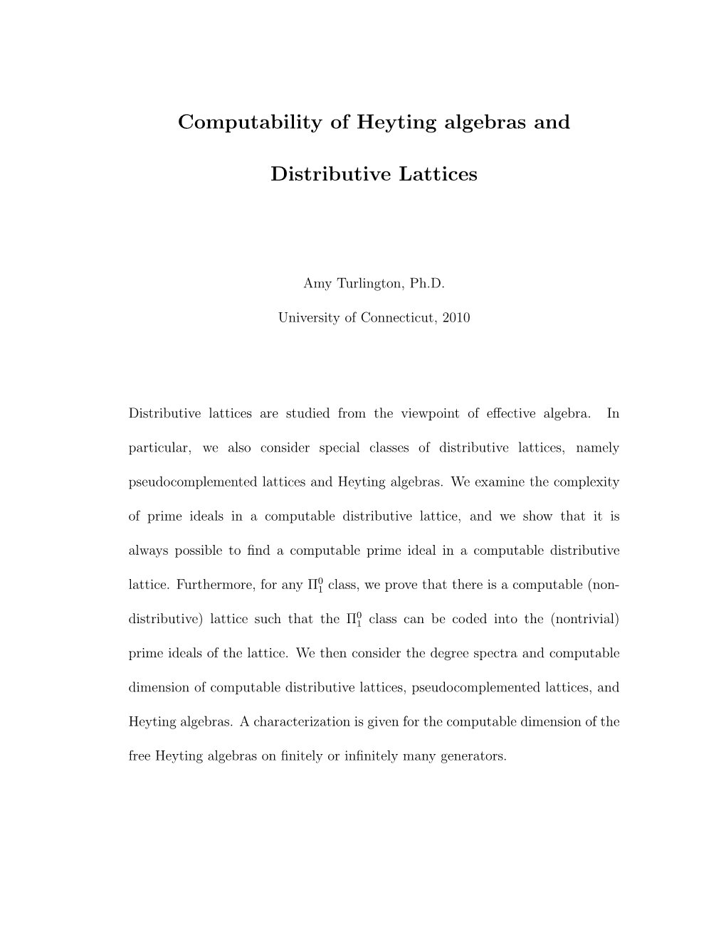 Computability of Heyting Algebras and Distributive Lattices