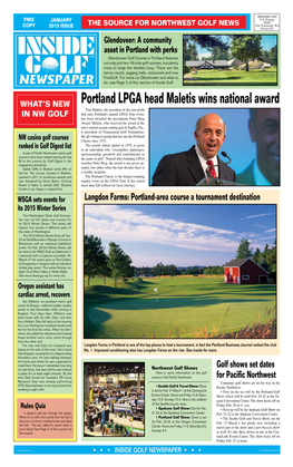 Portland Lpga Head Maletis Wins National Award