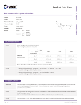 Fosravuconazole L-Lysine Ethanolate | Medchemexpress