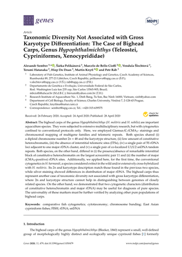 The Case of Bighead Carps, Genus Hypophthalmichthys (Teleostei, Cypriniformes, Xenocyprididae)