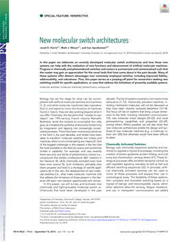 New Molecular Switch Architectures