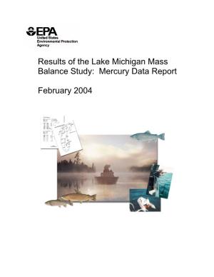 Results of the Lake Michigan Mass Balance Study: Mercury Data Report