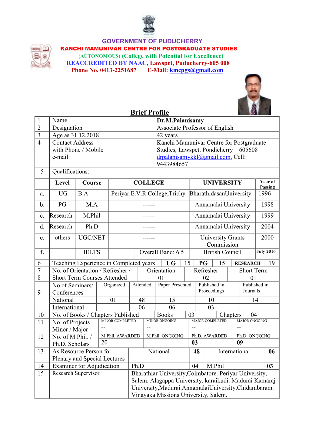 Palanisamy-Profile.Pdf