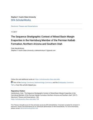 The Sequence Stratigraphic Context of Mixed Basin Margin Evaporites in the Harrisburg Member of the Permian Kaibab Formation, Northern Arizona and Southern Utah