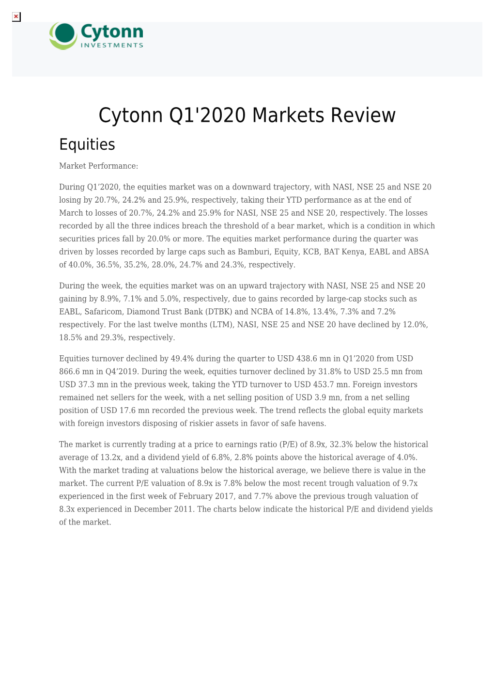 Cytonn Report a Product of Cytonn Technologies