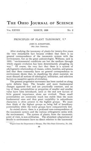 Principles of Plant Taxonomy, V.*