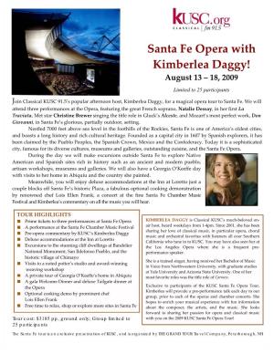 WGBH Santa Fe Opera Tour