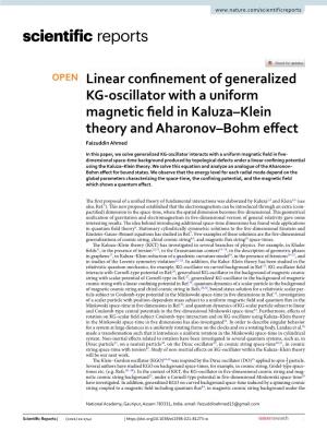 Linear Confinement of Generalized KG-Oscillator with A