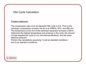 Otto Cycle Calculation