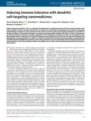 Inducing Immune Tolerance with Dendritic Cell-Targeting Nanomedicines