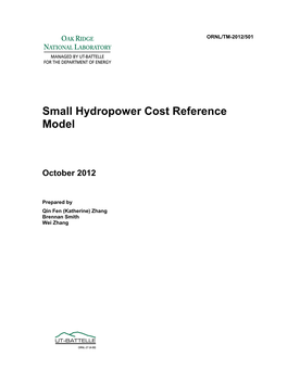 Small Hydropower Reference Modeling