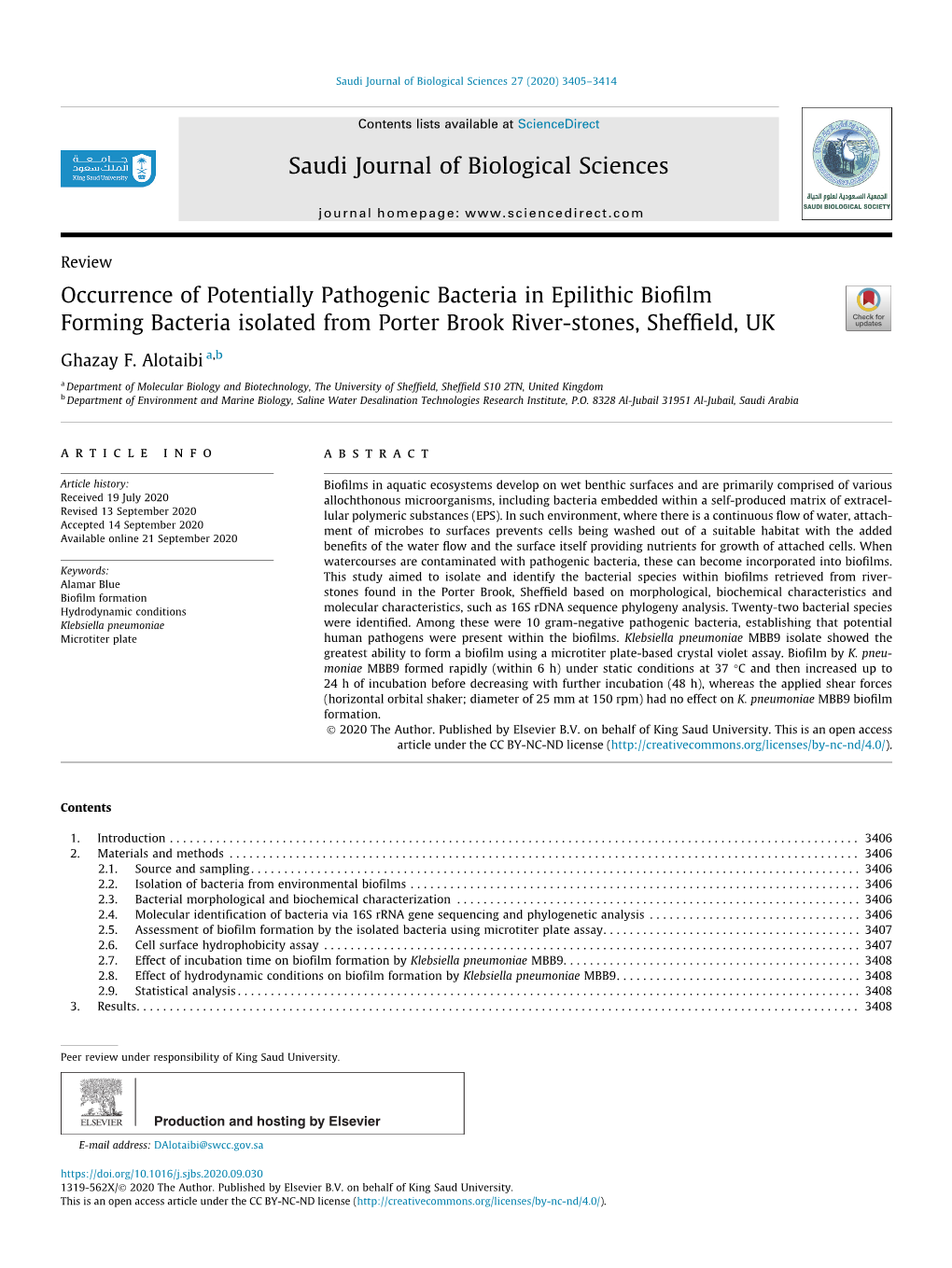 Occurrence of Potentially Pathogenic Bacteria in Epilithic Biofilm Forming