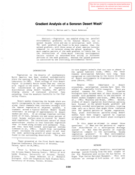 Gradient Analysis of a Sonoran Desert Wash1