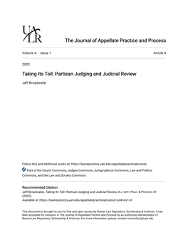 Partisan Judging and Judicial Review