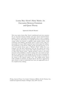 Louisa May Alcott's Many Masks: an Encounter Between Feminism And