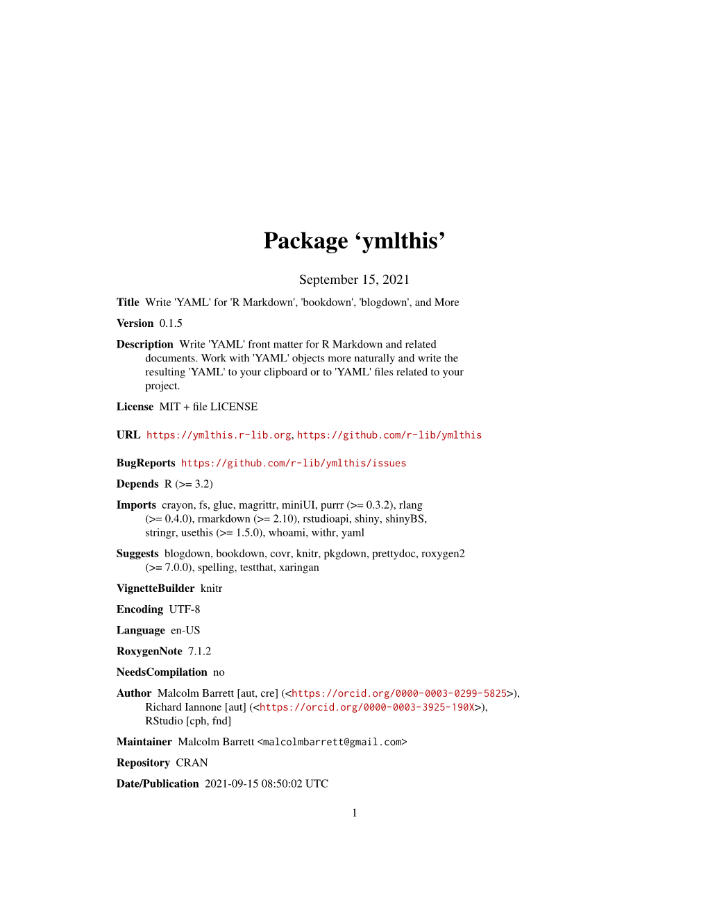 Package 'Ymlthis'