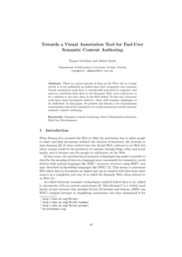 Towards a Visual Annotation Tool for End-User Semantic Content Authoring