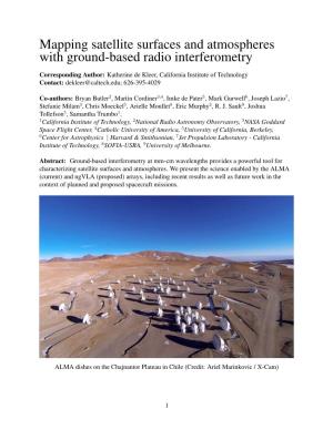 Mapping Satellite Surfaces and Atmospheres with Ground-Based Radio Interferometry