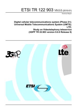 TR 122 903 V9.0.0 (2010-01) Technical Report