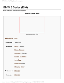 BMW 3 Series (E46) - Wikipedia, the Free Encyclopedia