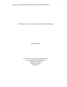 A Technical Assessment of Aperture-Coupled Antenna Technology