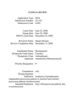 22310S000 Bicalutamide Clinical Pediatric Review