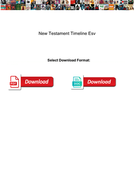 New Testament Timeline Esv