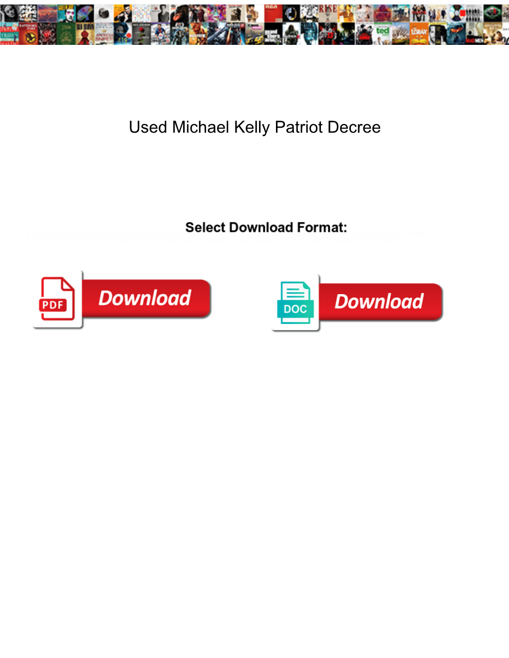 Used Michael Kelly Patriot Decree