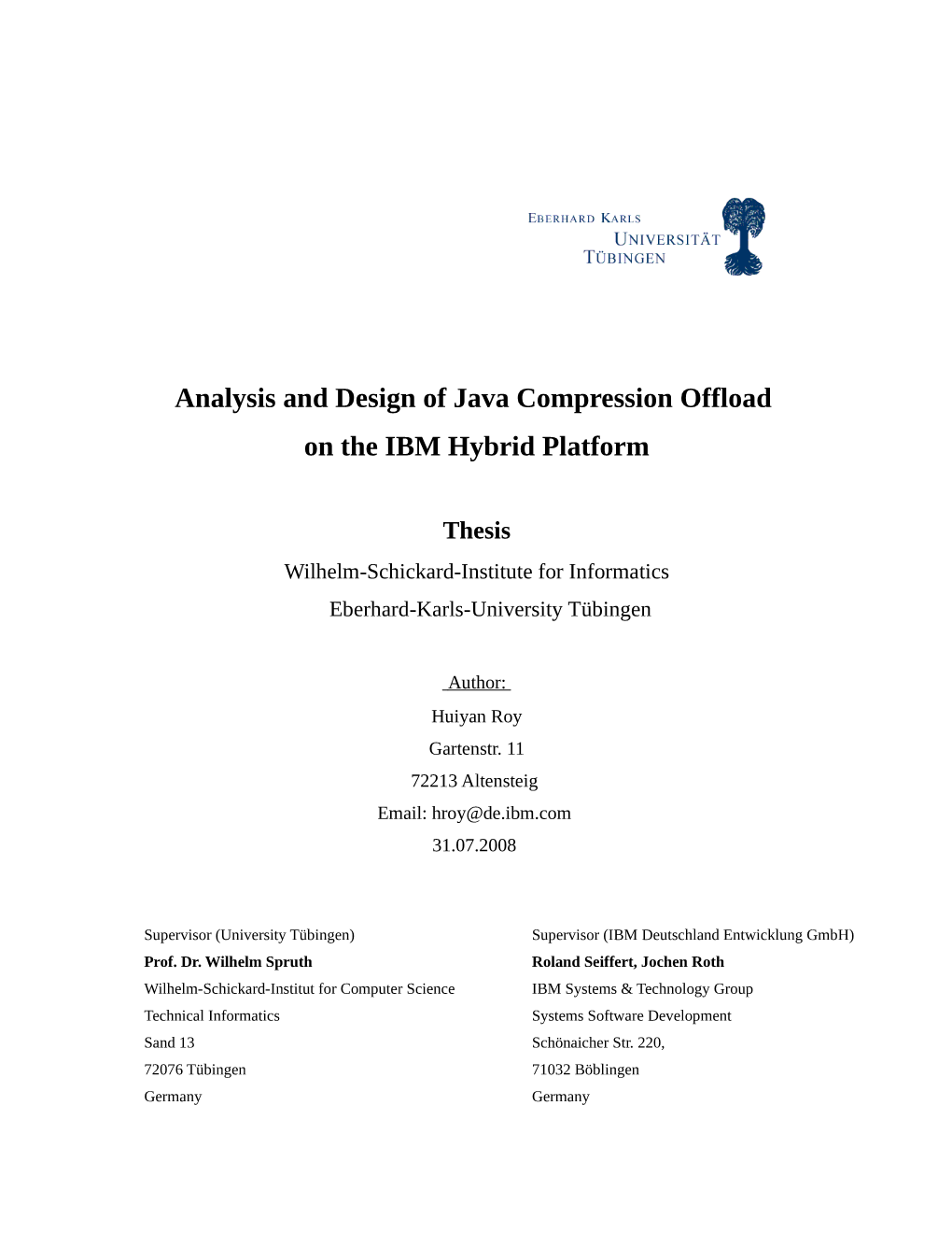 Analysis and Design of Java Compression Offload on the IBM Hybrid Platform