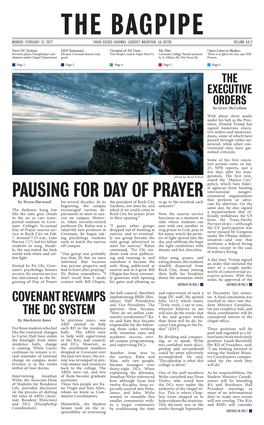 PAUSING for DAY of PRAYER Ernmental Organizations That Perform Or Advo- by Teresa Harwood for Several Decades