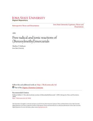Free Radical and Ionic Reactions of (Benzoylmethyl)Mercurials Shekhar V