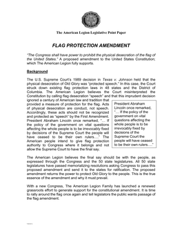 Flag Protection Amendment