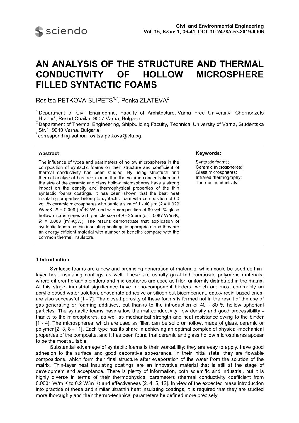 An Analysis of the Structure and Thermal Conductivity of Hollow Microsphere Filled Syntactic Foams