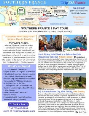 9 Day Tour Southern France