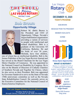Bob Brown BOB BROWN Email: Admin@Lasvegasrotary.Com 4