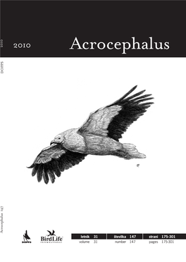 Acrocephalus, 2010, Letnik 31, Številka