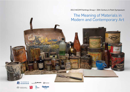 The Meaning of Materials in Modern and Contemporary