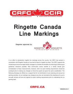 In an Effort to Standardize Ringette Line Markings Across the Country, the CRFC Has Worked in Consultation with Ringette Canada