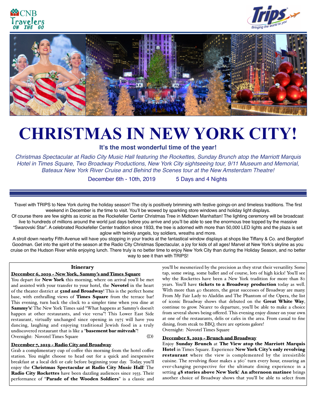 CNB Travelers Christmas in New York