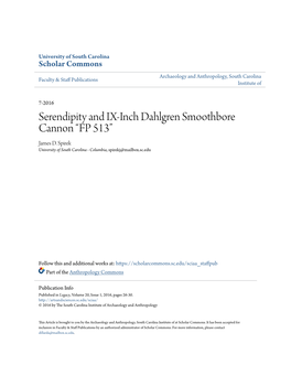 Serendipity and IX-Inch Dahlgren Smoothbore Cannon “FP 513” James D