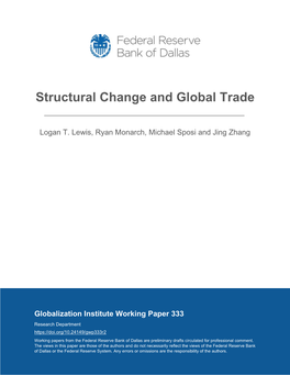 Structural Change and Global Trade