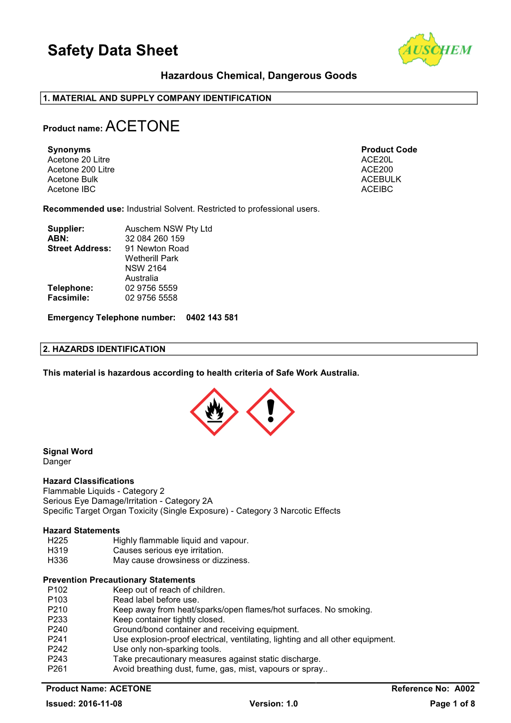 Safety Data Sheet