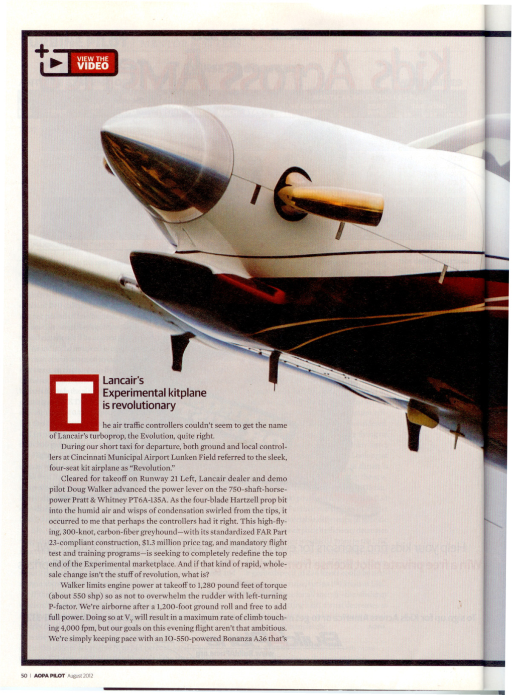 Lancair's Experimentalkitplane Is Revolutionary