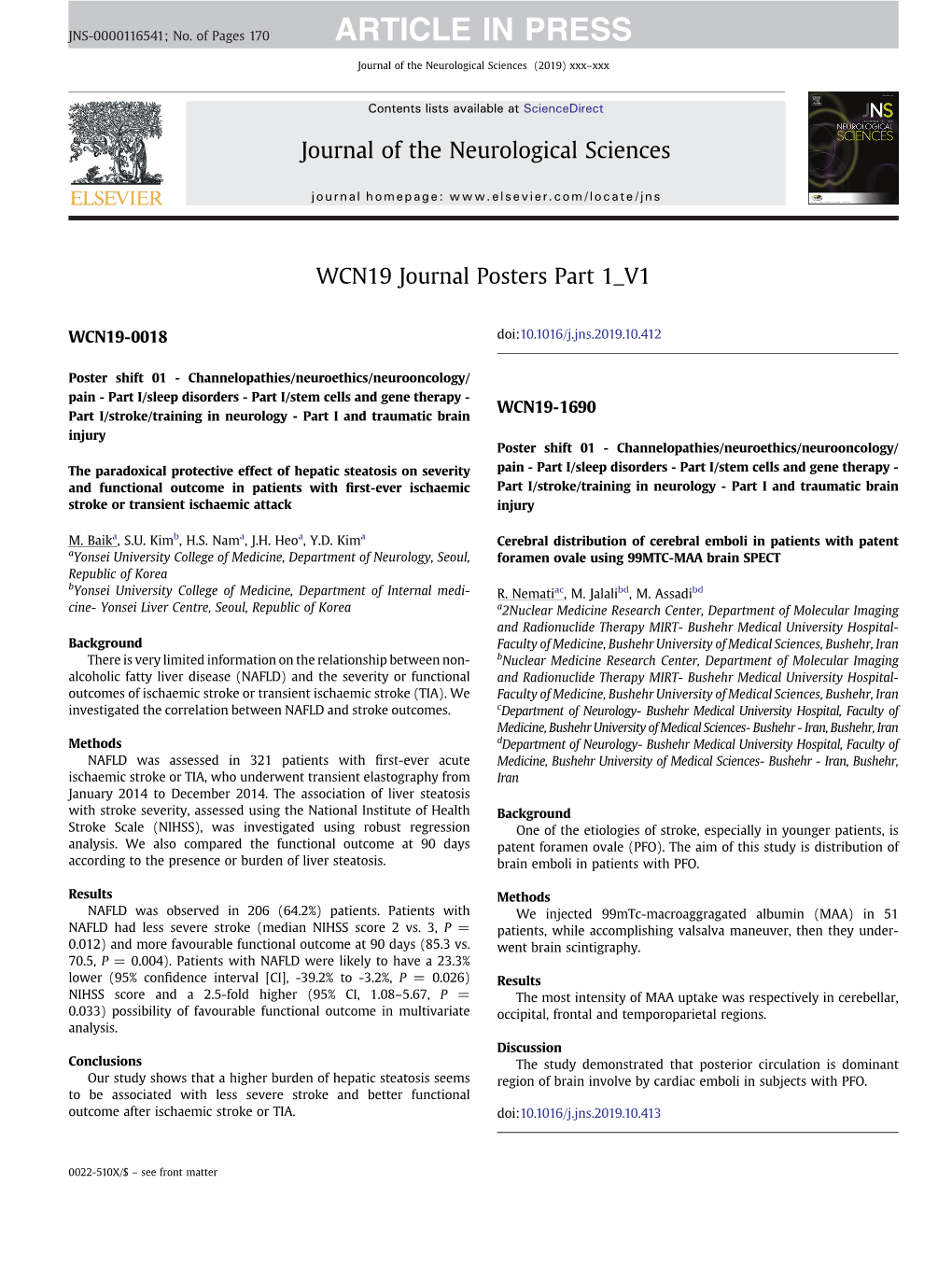 WCN19 Journal Posters Part 1 V1