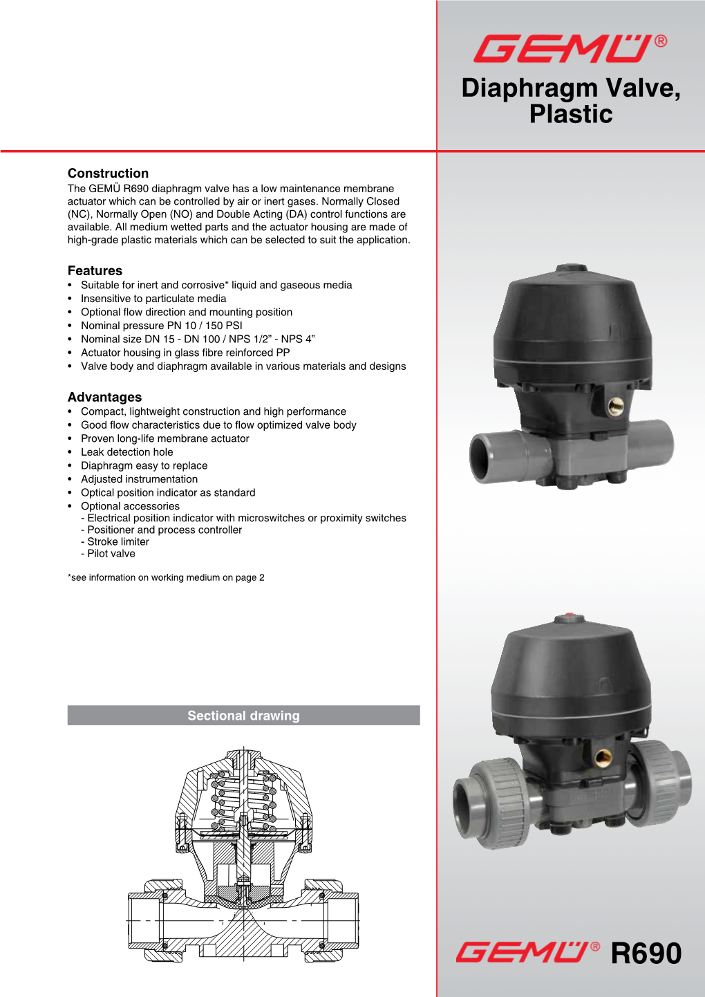 Diaphragm Valve, Plastic