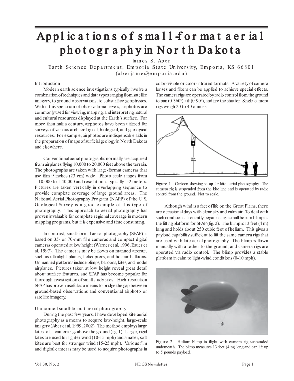 Applications of Small-Format Aerial Photography in North Dakota James S