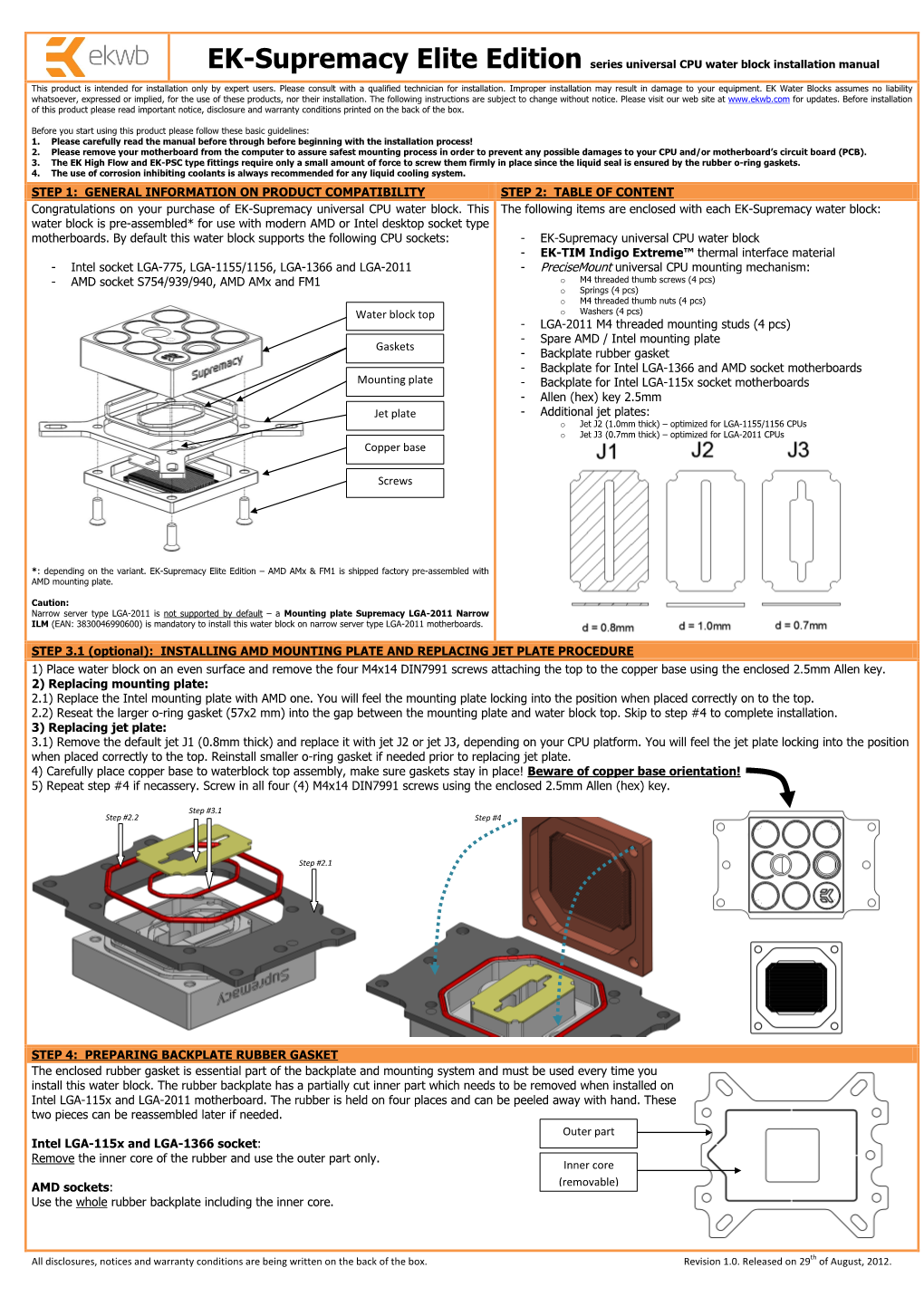 EK-Supremacy Elite Edition Series Universal CPU Water Block