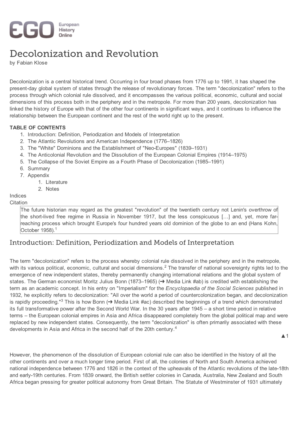 Decolonization and Revolution by Fabian Klose