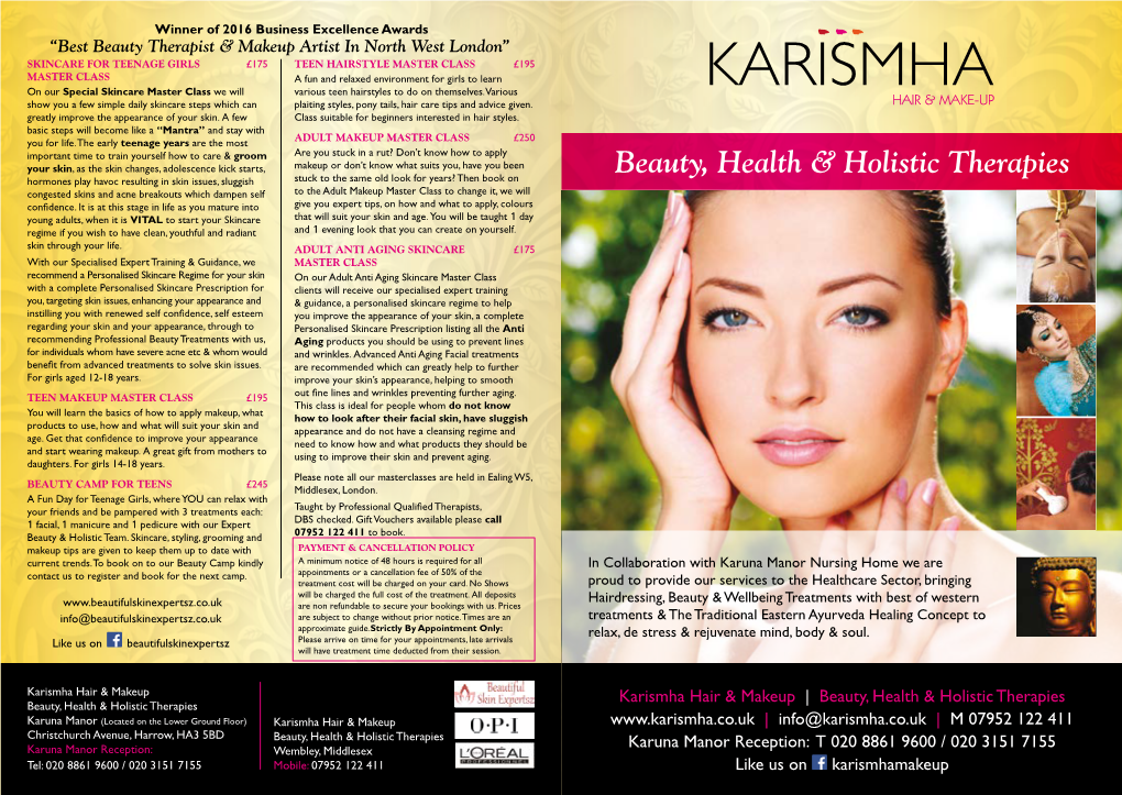 Beauty, Health & Holistic Therapies