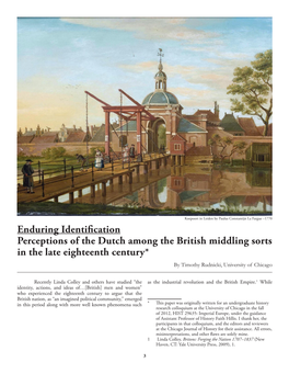 Enduring Identification Perceptions of the Dutch Among the British